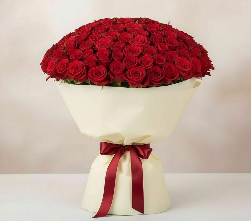 Букет 101 Красная роза Милано в Морозово