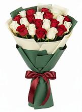 Букет Микс из красных и белых роз #REPLACE_PRED# Морозово