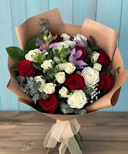 Букет цветов из:  Розы и Альстромерии #REPLACE_PRED# Морозово