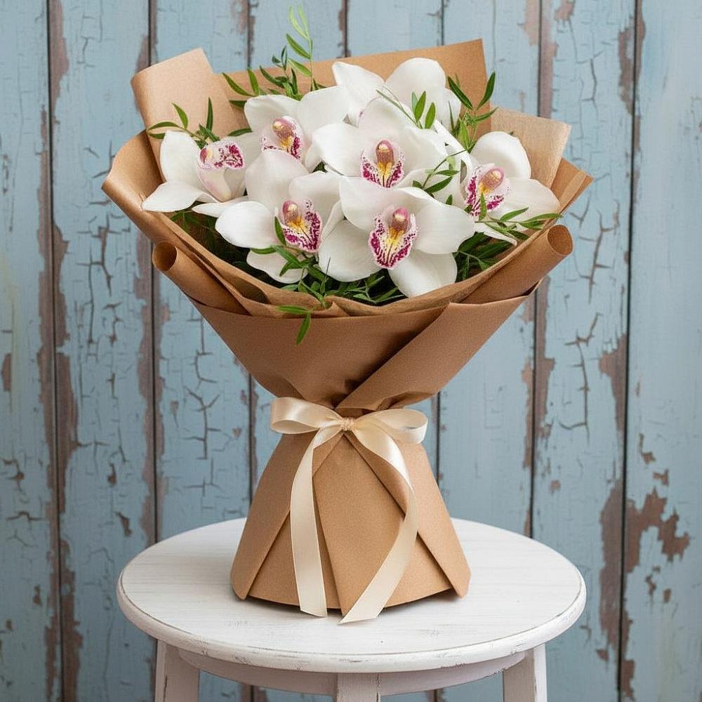 Букет цветов из: Орхидеи и Розы в Морозово