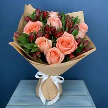 Букет цветов из:  Розы и Альстромерии в Морозово