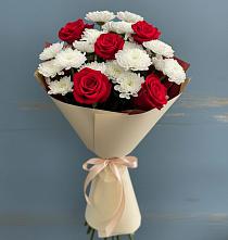 Букет цветов из:  Розы и Хризантемы в Морозово