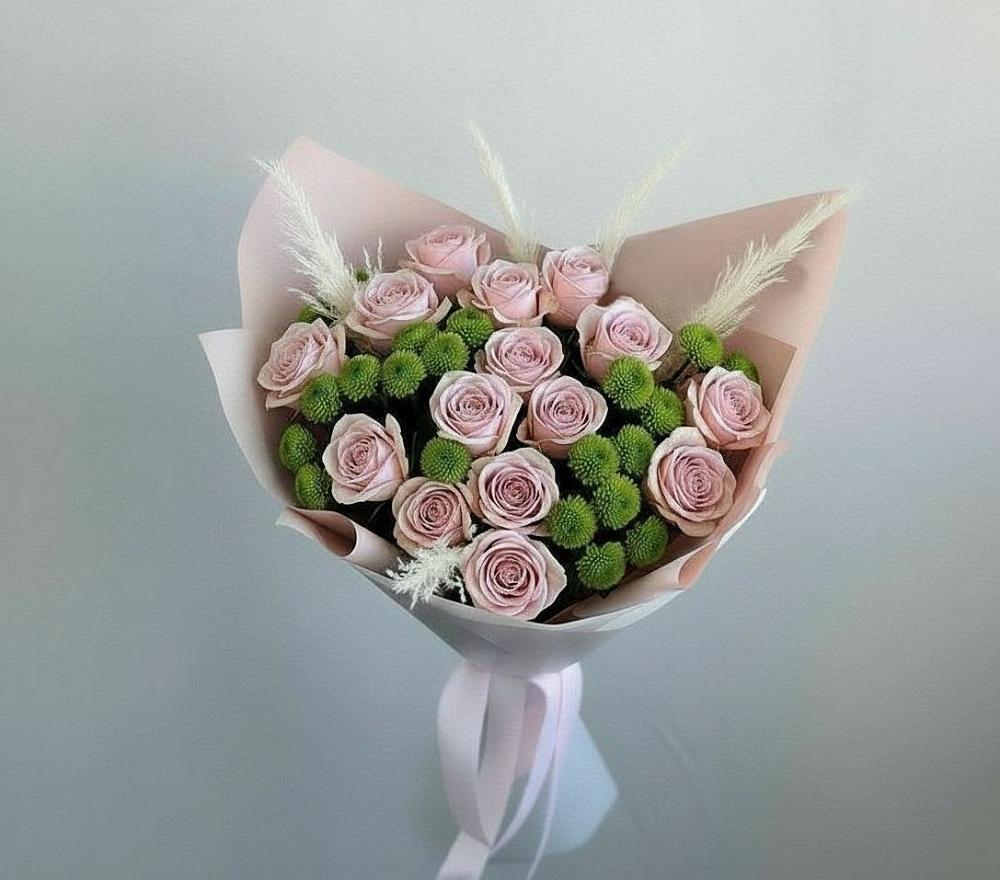 Букет цветов из: Розы и Хризантемы в Морозово