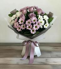 Букет цветов из:  Хризантемы и Розы в Морозово