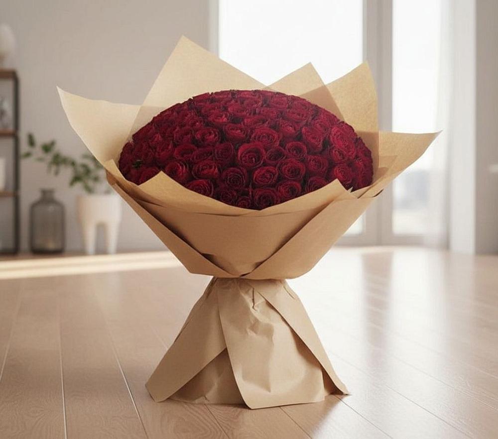 Букет 101 Красная роза в Морозово