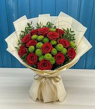 Букет цветов из:  Розы и Хризантемы в Морозово