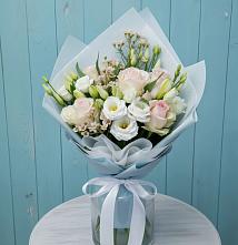 Букет цветов из:  Розы и Лизиантусы в Морозово
