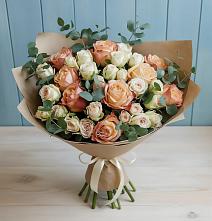 Букет цветов из:  Альстромерии и Розы в Морозово